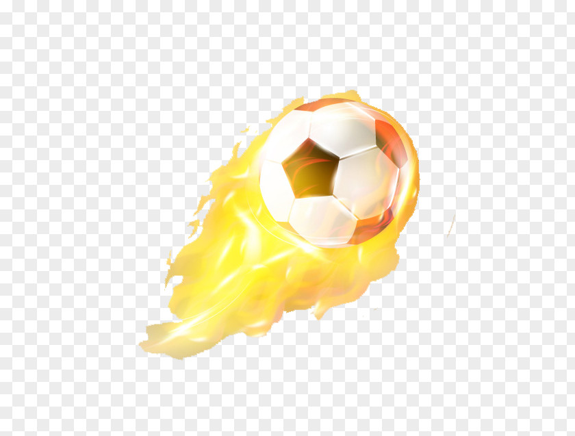 Football With Flames Light Flame Combustion PNG