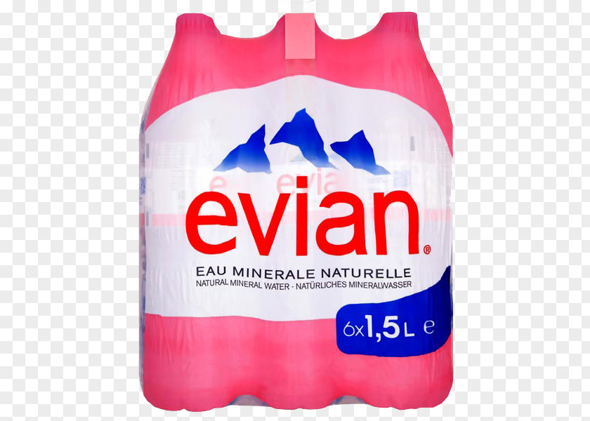 France Evian Bottled Water Mineral PNG