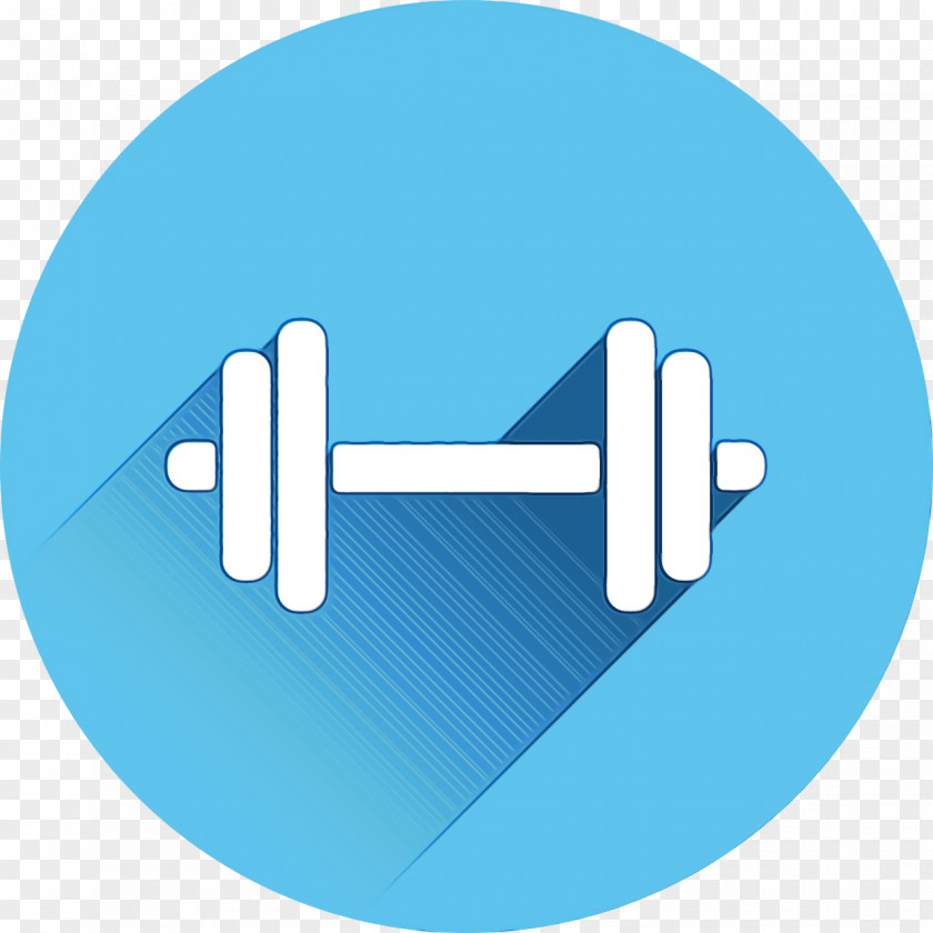 Logo Barbell Blue Weights Dumbbell Turquoise Exercise Equipment PNG