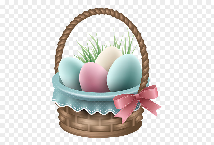 Easter Bunny Basket Clip Art PNG