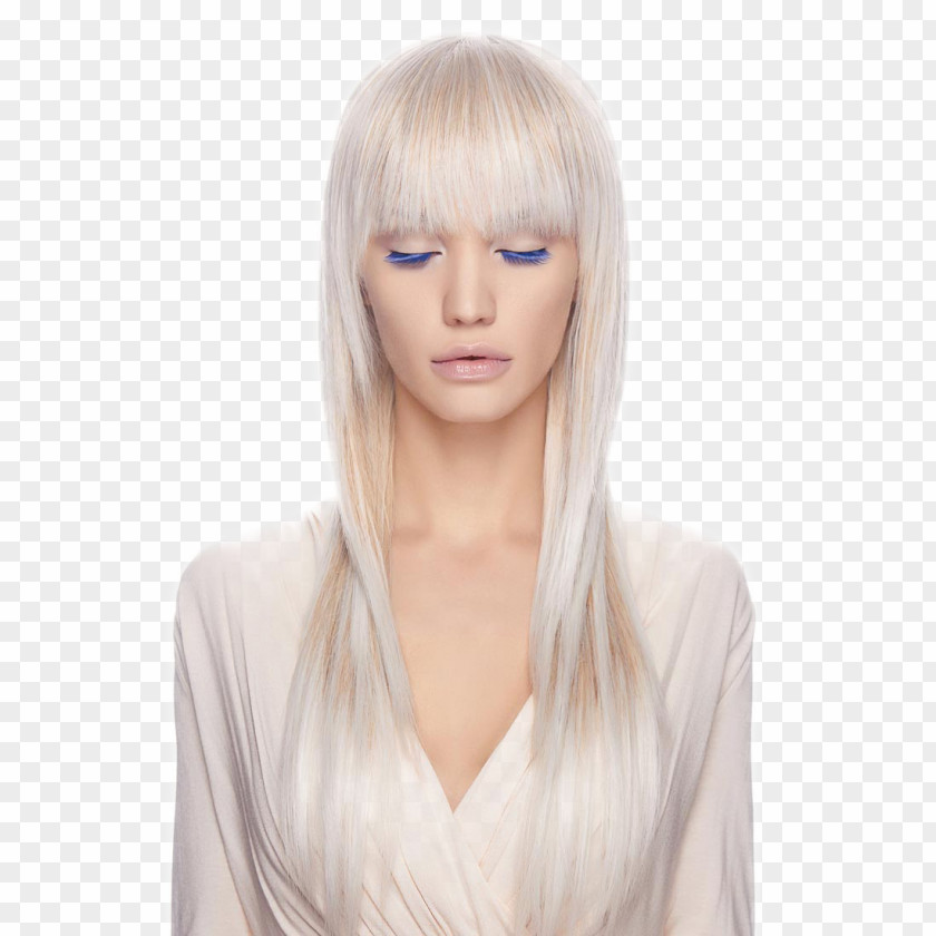 Personalized Hair Flirty Blond Coloring Hairstyle Eyelash Bob Cut PNG