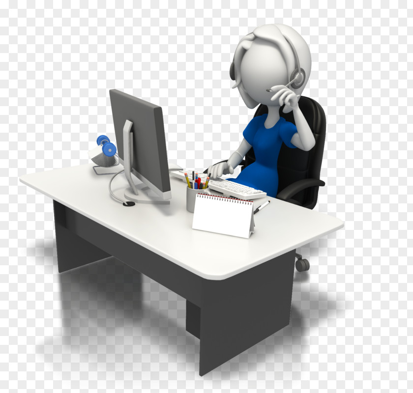 Telemarketing Computer Desk Secretary Office Clip Art PNG