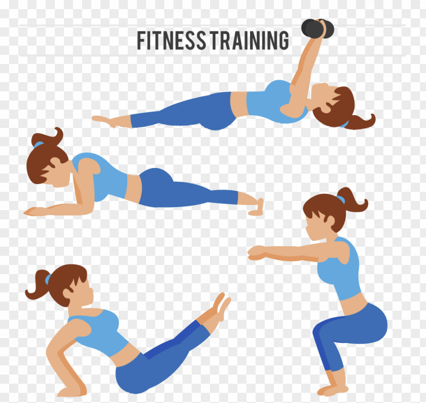 Fitness Woman Vector Material Stretching Physical Exercise Icon PNG