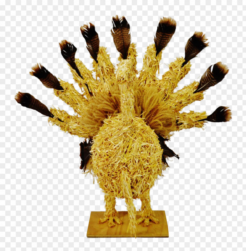 Thanksgiving Turkey Meat Folk Art Centrepiece PNG
