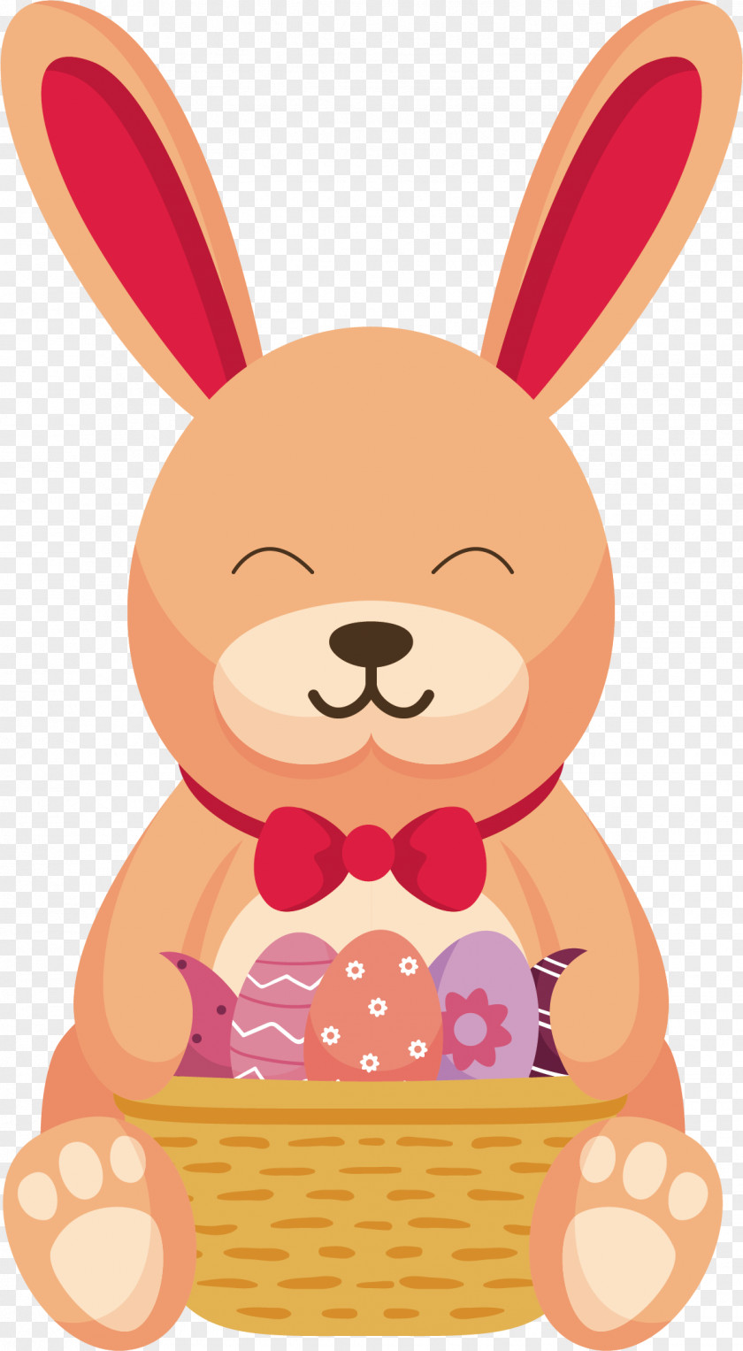 Basket Rabbit Easter Bunny Euclidean Vector PNG