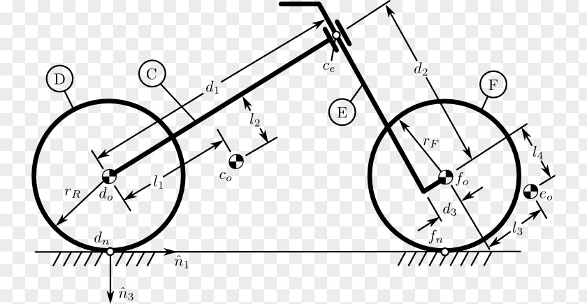 Bicycle Chopper Equations Of Motion Geometry PNG