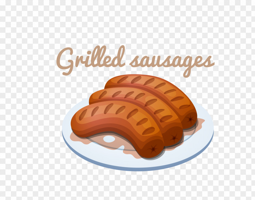 Vector Cartoon Hot Dog Food Material Sausage Hamburger Barbecue Chili Con Carne PNG