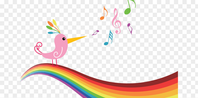 Rainbow Magic Musical Note Clip Art PNG