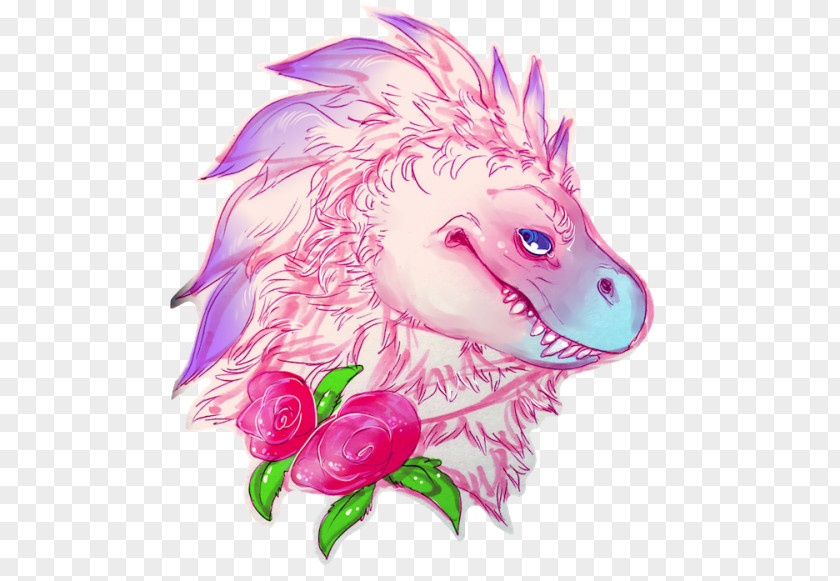 Dragon Snout Pink M PNG