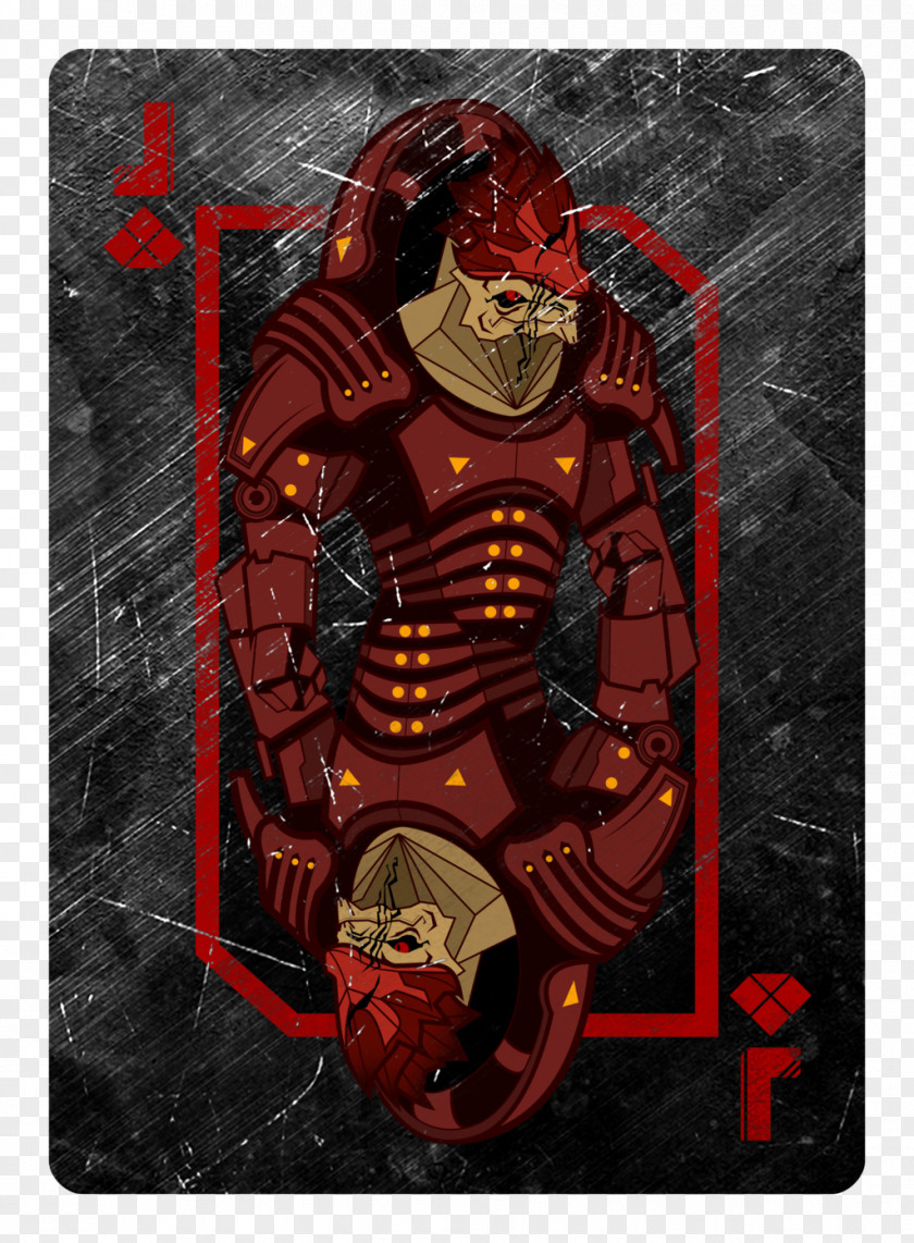 Mass Effect 3 Jack Playing Card Urdnot Wrex Valet De Pique PNG