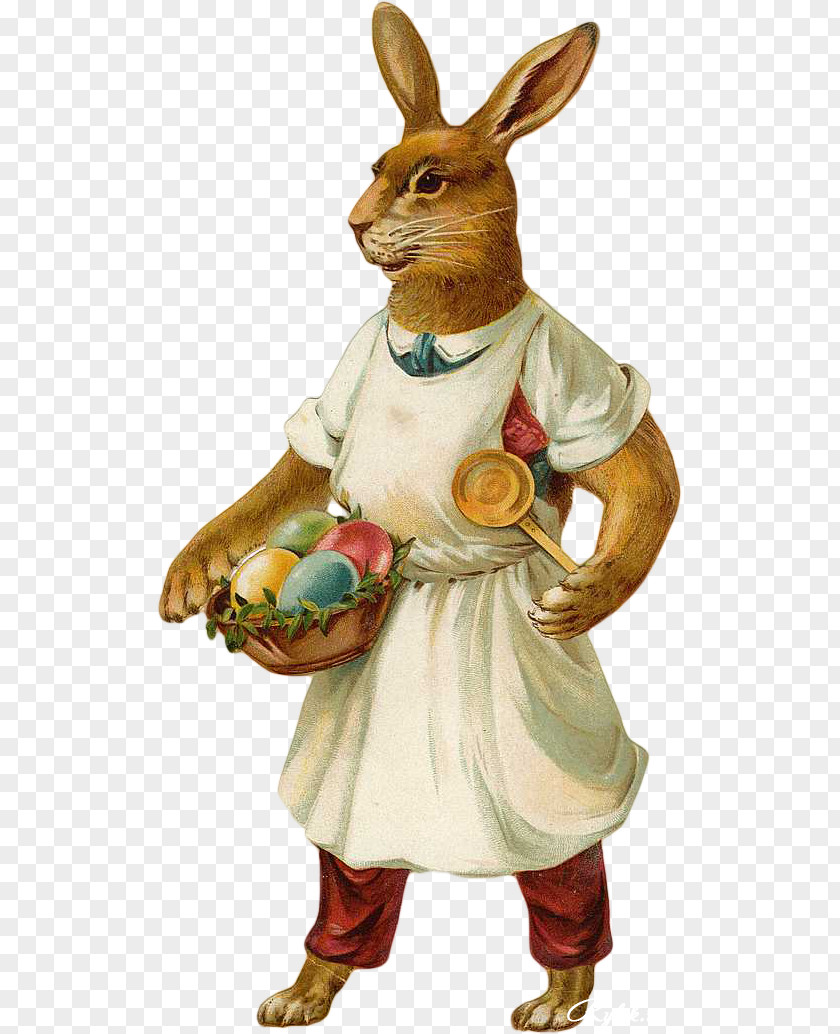 Roll-up Bundle Easter Bunny Victorian Era Rabbit Postcard PNG