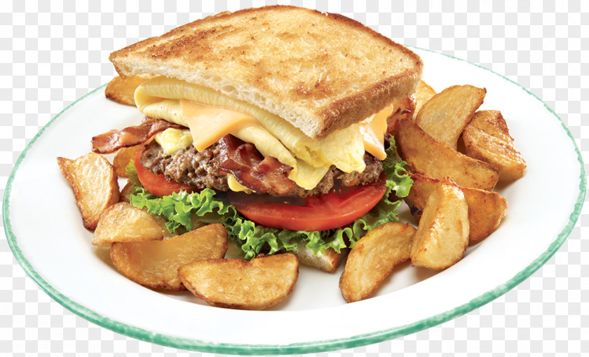 Brunch Hamburger Breakfast Sandwich French Fries Fast Food PNG