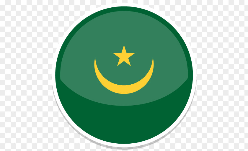 Mauritania Symbol Green Circle Font PNG