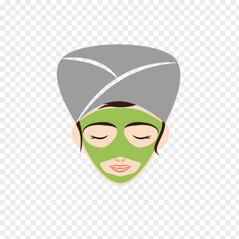 Apply Mask Cartoon Woman Face Facial PNG