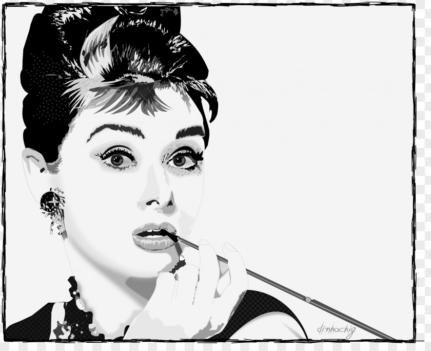 Audrey Hepburn Breakfast At Tiffany's Art Clip PNG