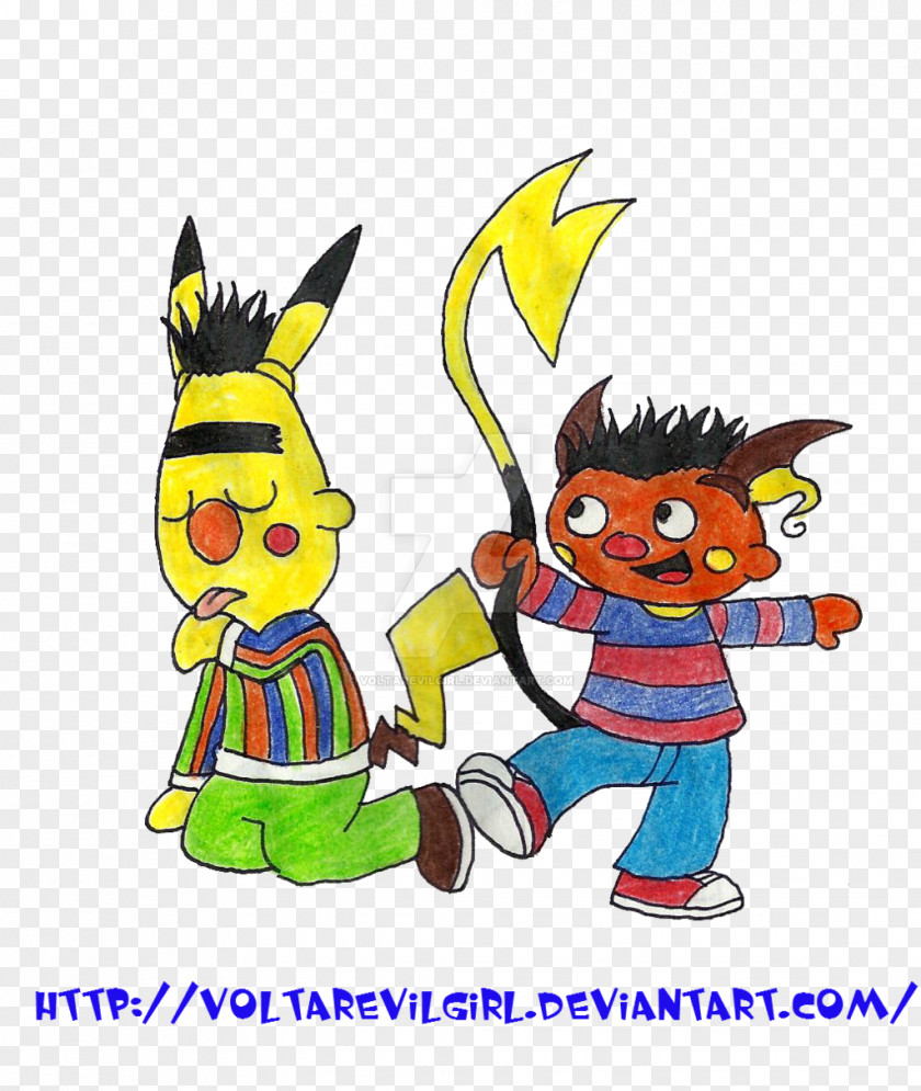 Bert And Ernie Art Pikachu Raichu Clip PNG