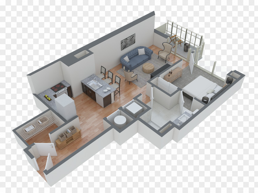 House Atlantic Studio Apartment Floor Plan PNG