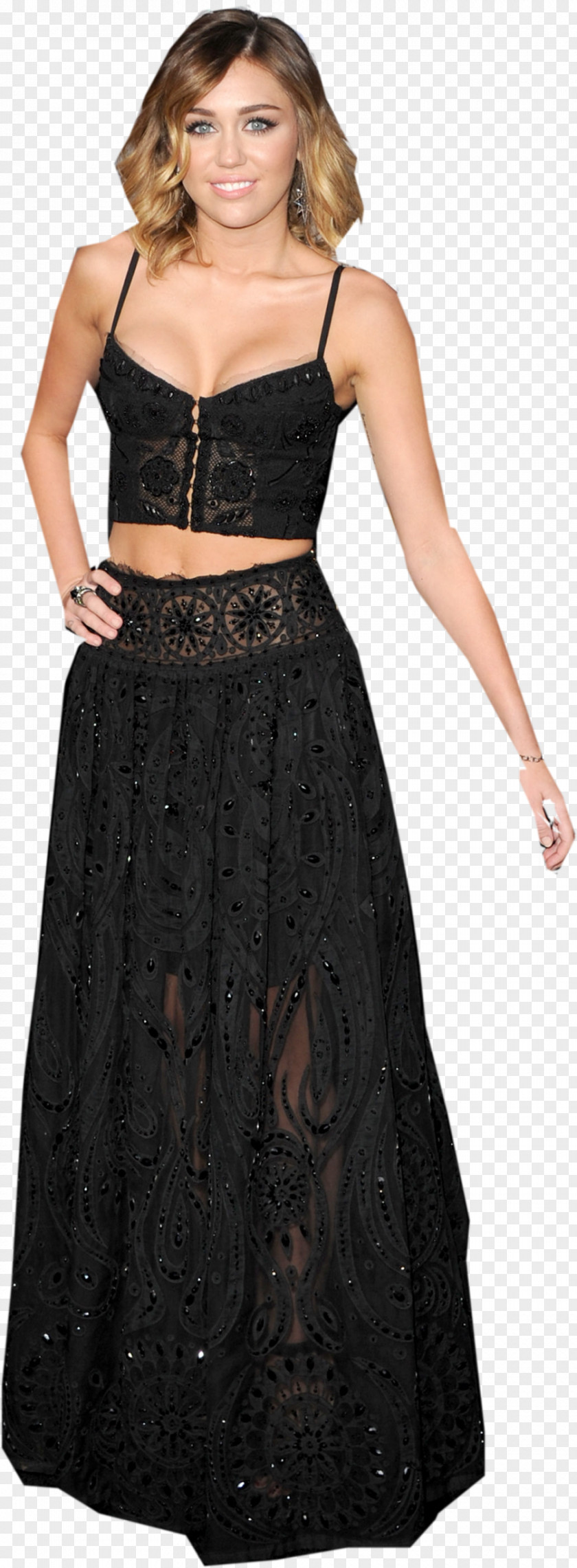 Dress Little Black Shoulder Party Gown PNG