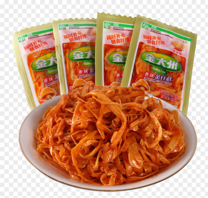 Jinda Zhou Spicy Mushroom Bulk Buffalo Wing Enokitake JD.com Pungency PNG