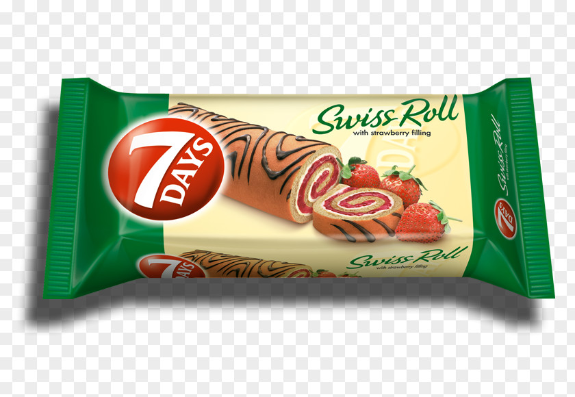 Strawberry Slice Swiss Roll Croissant Cream Stuffing Cake PNG