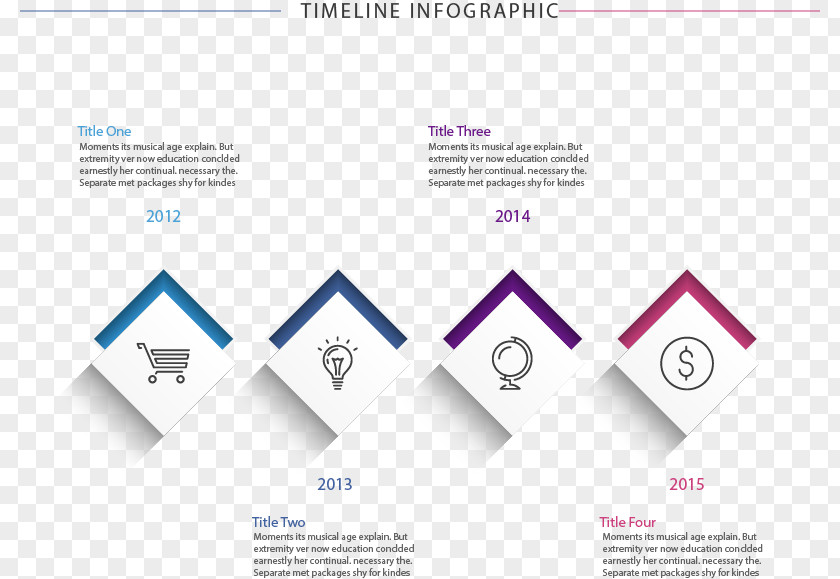 Flat Creative Time Axis Infographic Timeline Euclidean Vector PNG