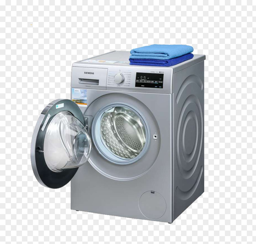 Full Automatic Drum Washing Machine Home Appliance Siemens PNG