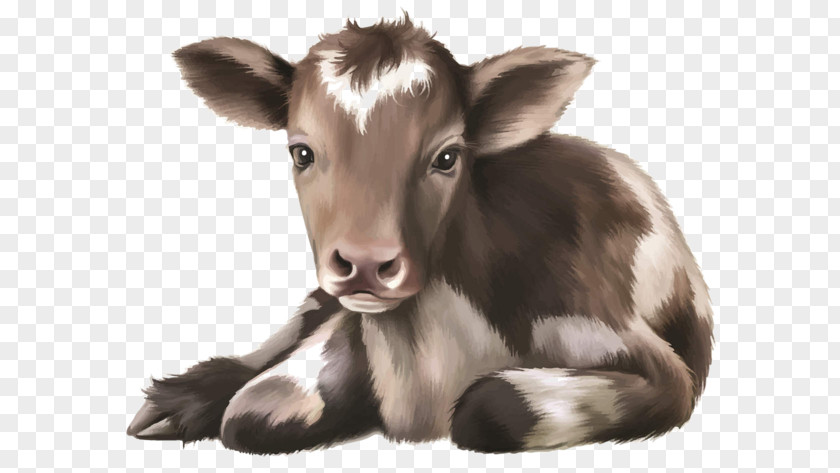 Hand-painted Donkey Calf Cattle Infant Illustration PNG