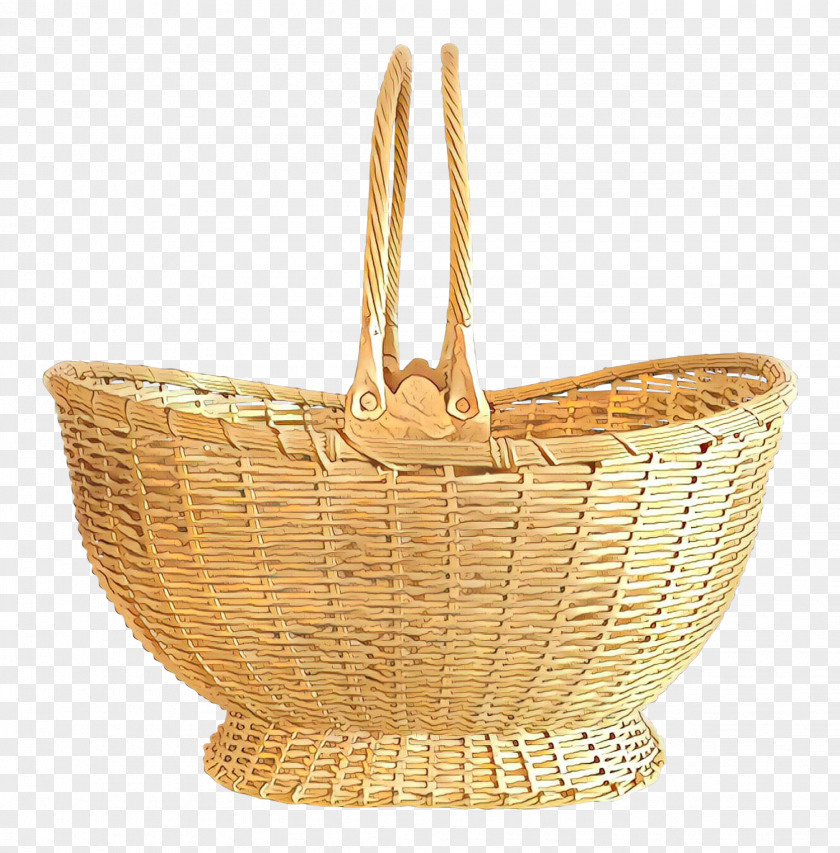 Home Accessories Flower Girl Basket Wicker Picnic Storage Beige PNG