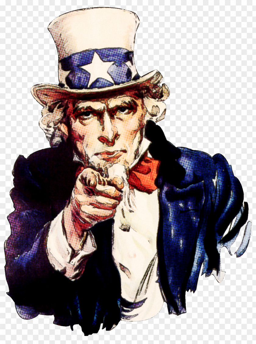 Uncle Sam United States James Montgomery Flagg Poster Art PNG