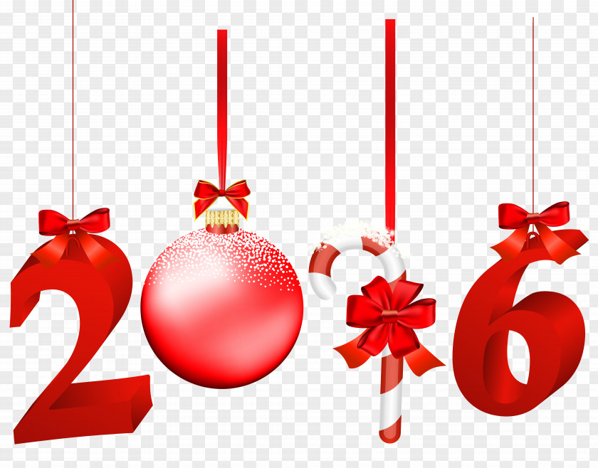 2016 Red Transparent Clip Art Image Christmas New Year PNG