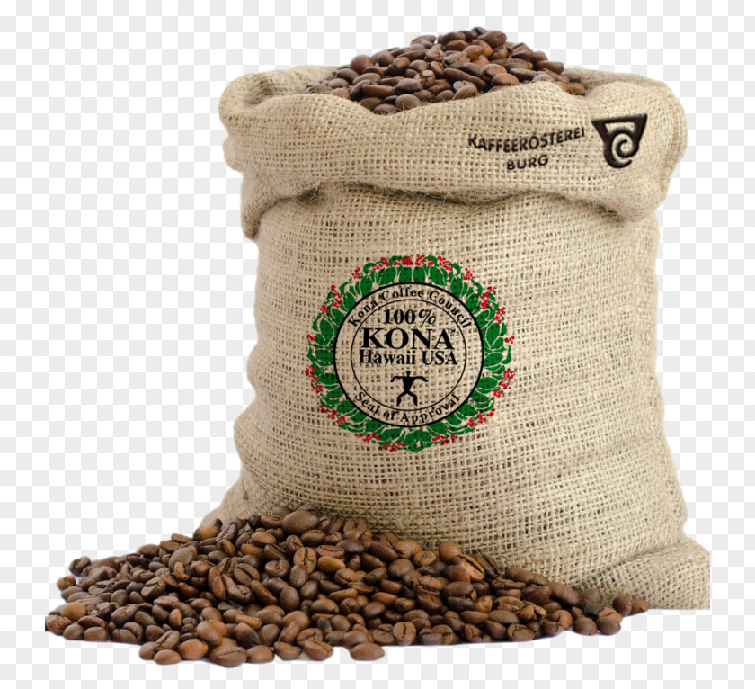 Kona Hawaii Coffee Bag Gunny Sack Hessian Fabric PNG