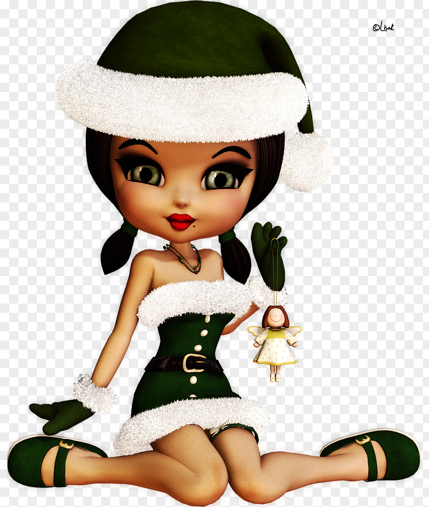 Little Fairy Christmas Elf Doll Clip Art PNG