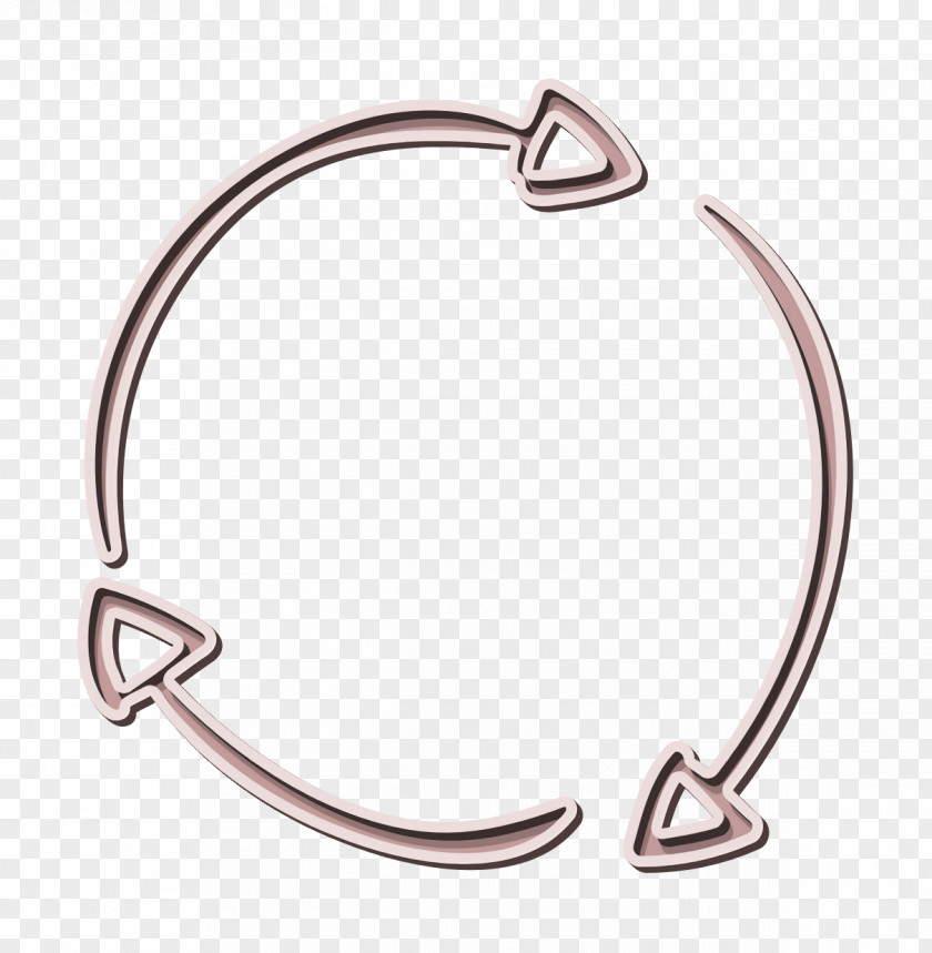 Loop Icon Arrow Hand Drawn Arrows PNG