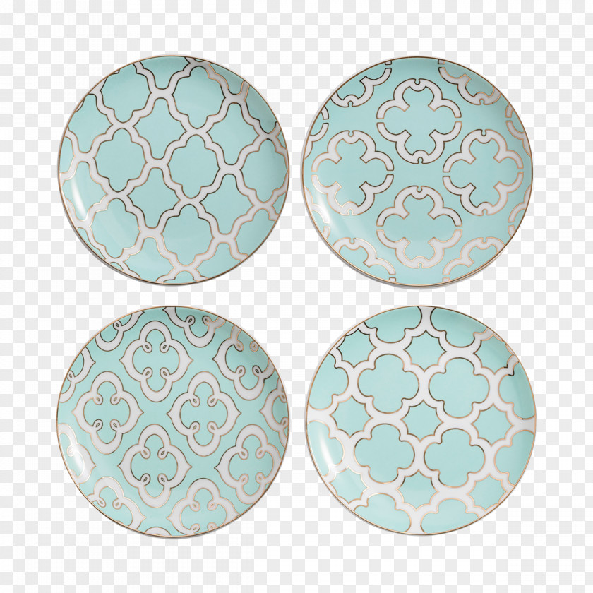 Porcelain Plate Letinous Edodes Turquoise Circle Tableware PNG