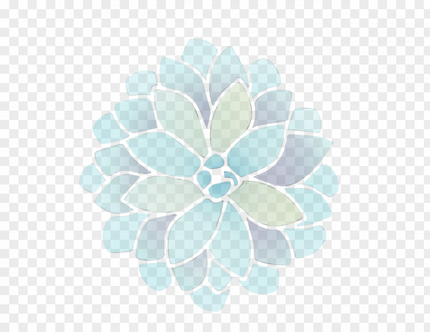 Flower Plant Blue Turquoise Aqua Green Leaf PNG