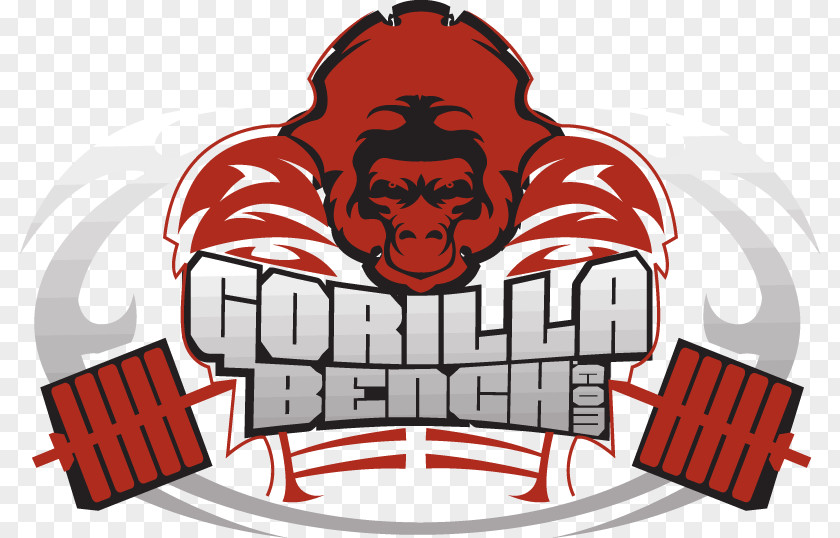 Gorilla Bench Fitness Centre Logo Clip Art PNG
