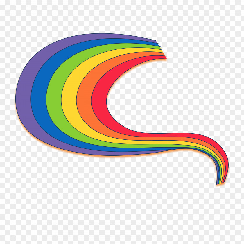 Rainbow Curve Arc PNG