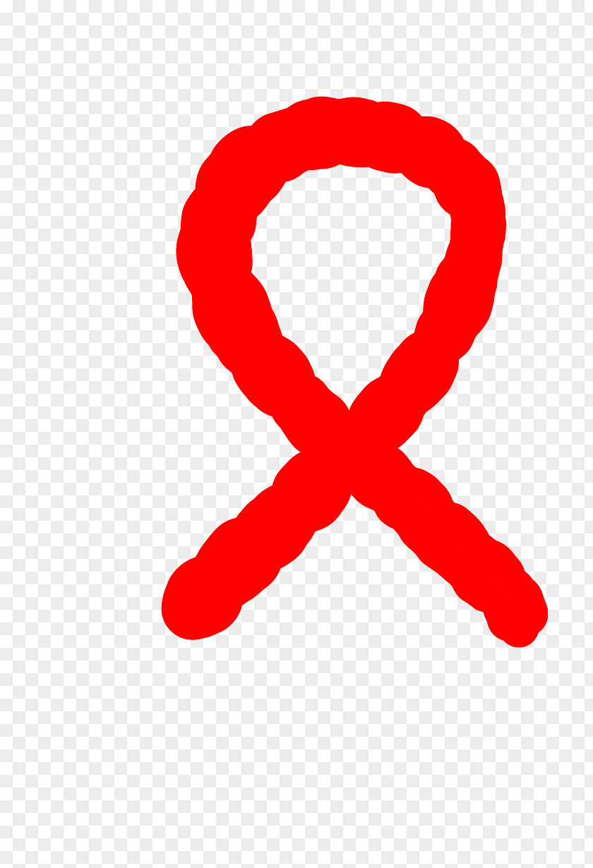 Ribbon Red World AIDS Day Lazo PNG
