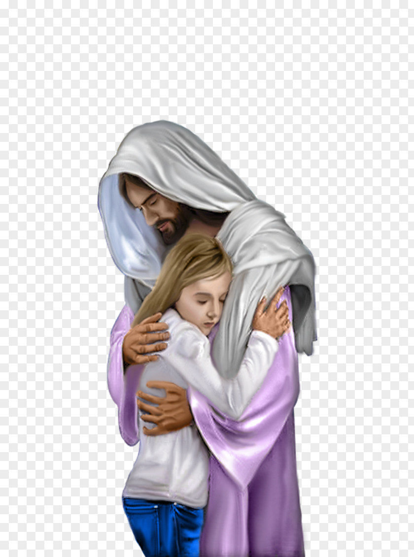 Jesus Christ Hug Depiction Of Child PNG
