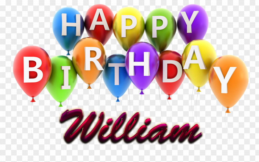 Of The Name William Balloon Birthday Image Pendant With Necklace PNG