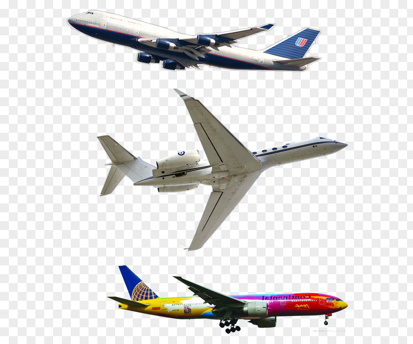 Three Aircraft Airplane Wide-body Airbus Boeing 777 PNG