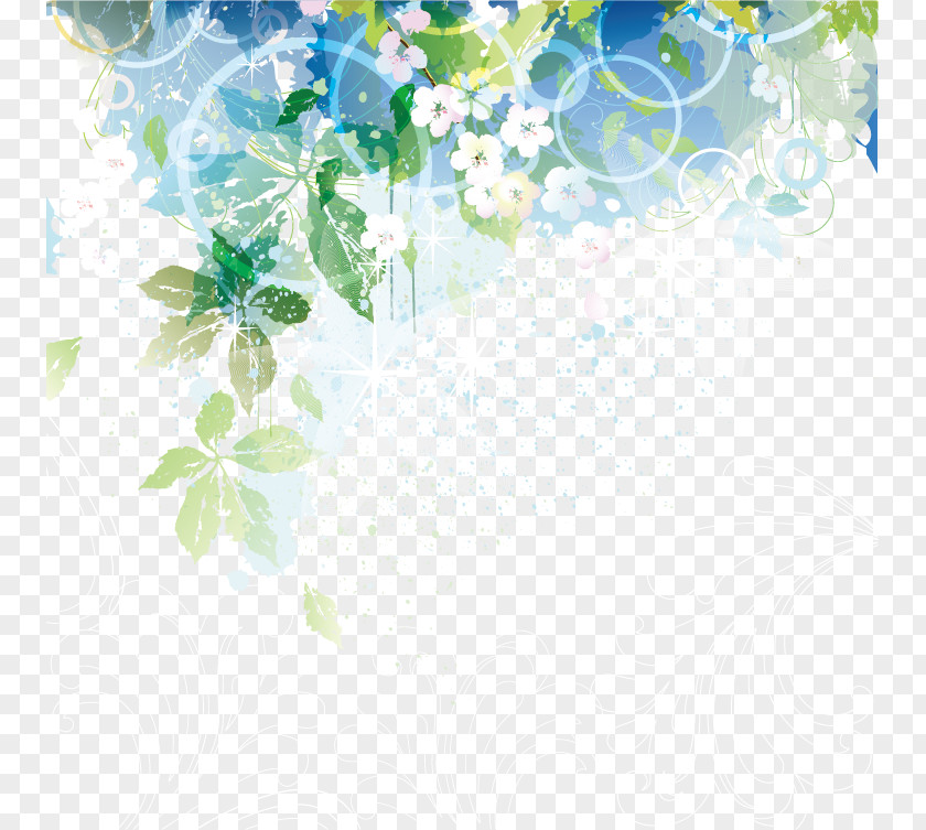 Colorful Flower Pattern Decoration Vector Material PNG