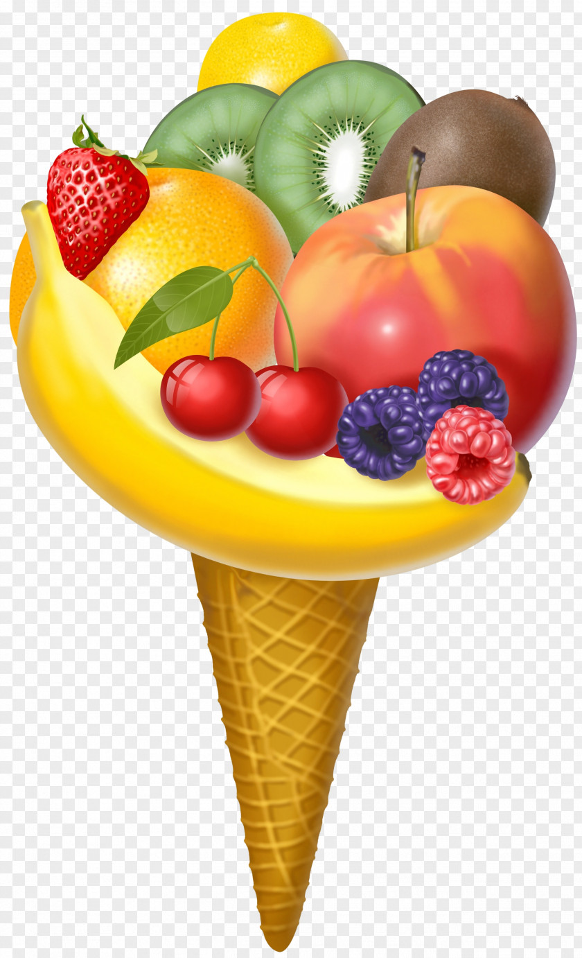 Ice Cream Cones Sundae Juice Fruit PNG