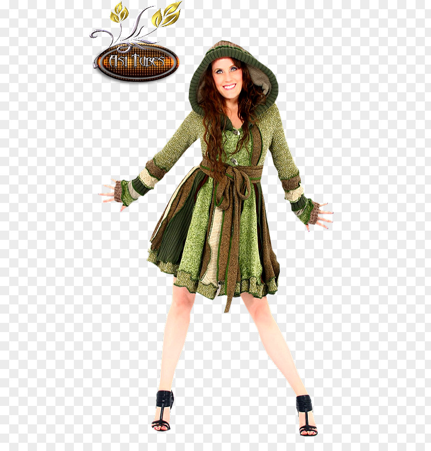 Lovely Woman In Green Costume Fashion PNG