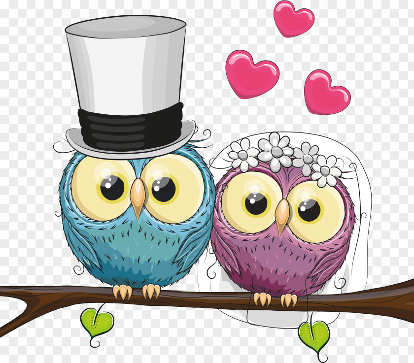Owls Marriage Drawing Love Royalty-free PNG