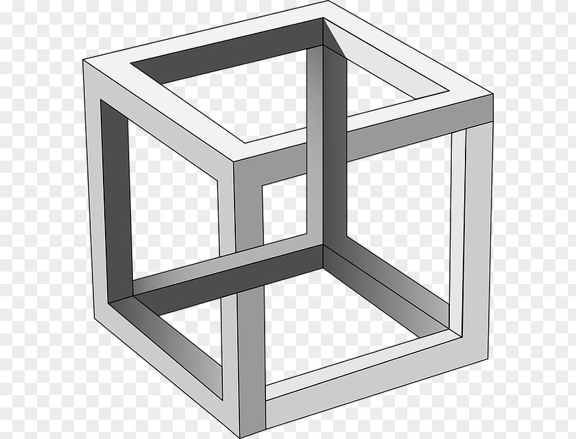 Letter Cube Penrose Triangle Impossible Object Drawing Necker PNG