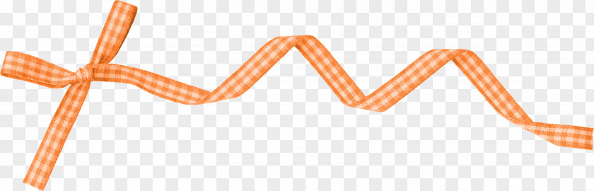 Orange Pattern Ribbon Bow PNG