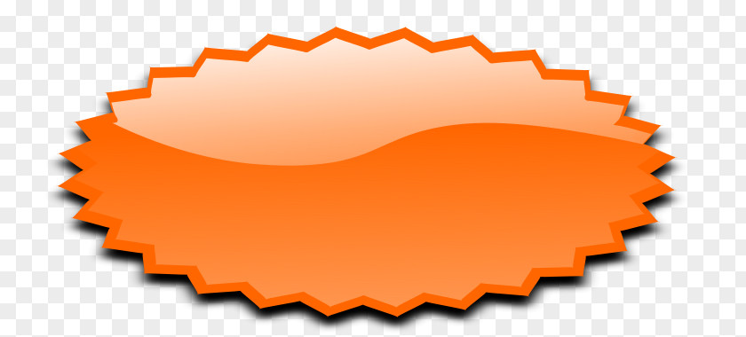 Orange Star Oval Clip Art PNG