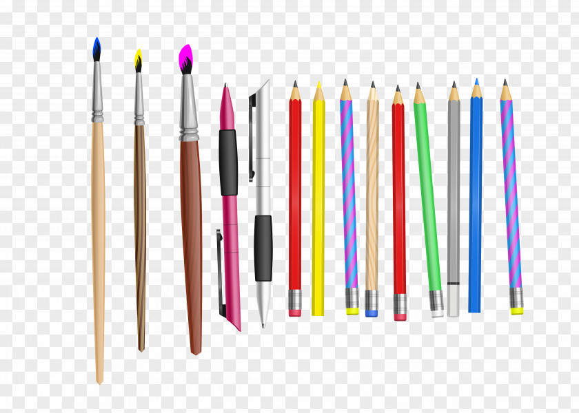 Vector Color Variety Of Stationery Pencil Pen Fountain Marker PNG