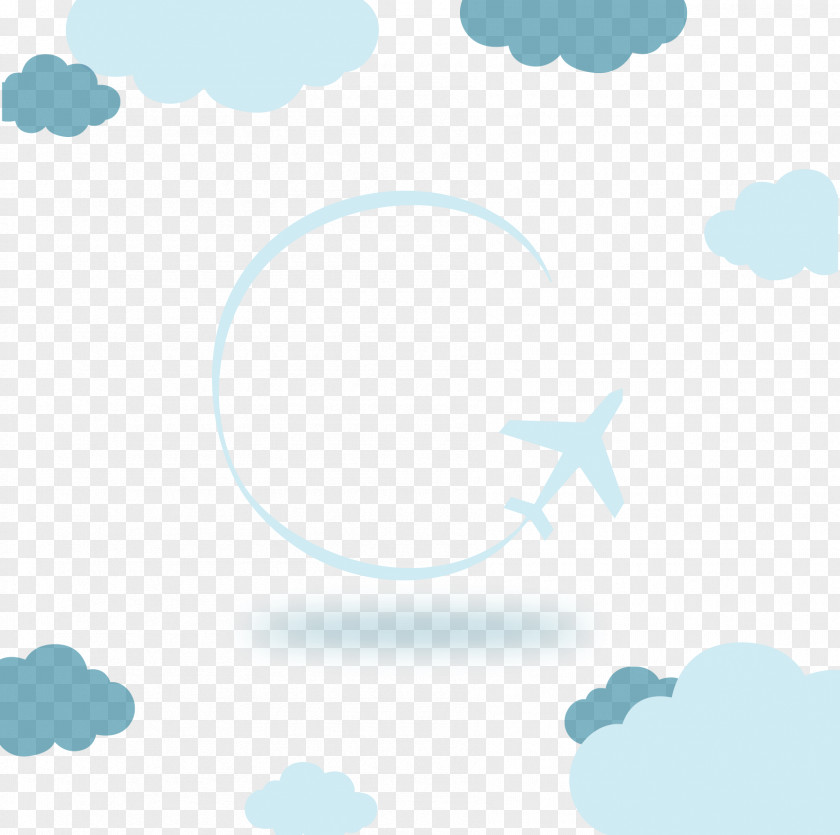 Aircraft Blue Cloud Airplane PNG